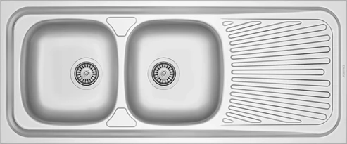 EVIER INOX IMP 120*60 2B+S